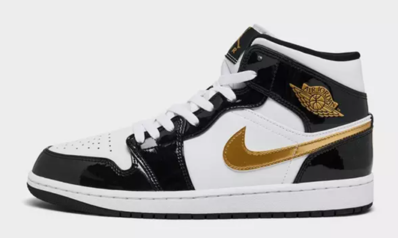 Air Jordan Retro 1 Mid SE Black/Metallic Gold/White