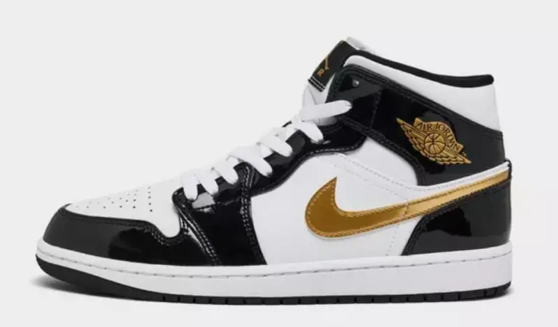 Air Jordan Retro 1 Mid SE Black/Metallic Gold/White