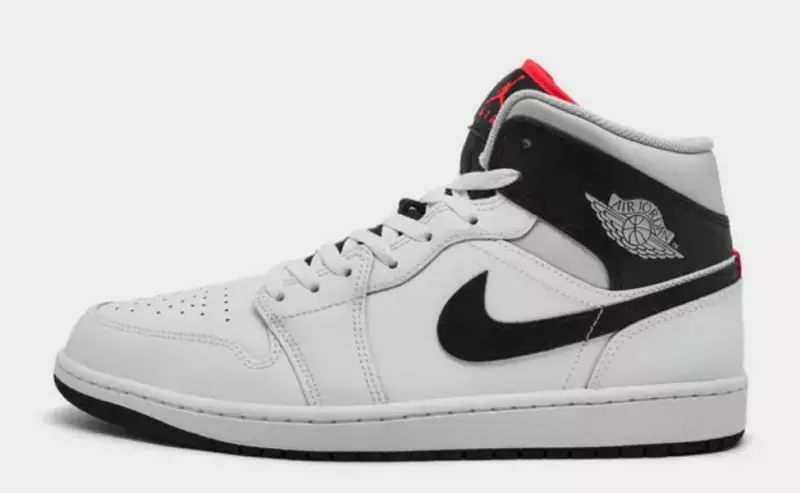 Air Jordan Retro 1 Mid Summit White/Neutral Grey/Infrared 23/Black