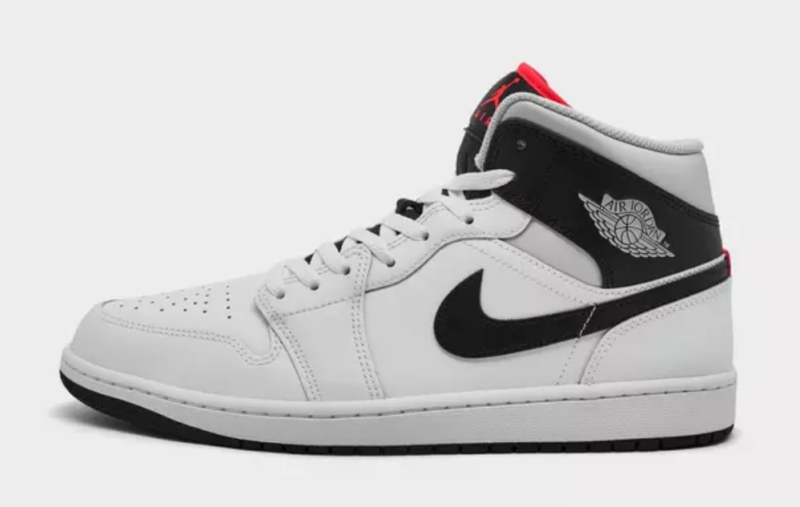 Air Jordan Retro 1 Mid Summit White/Neutral Grey/Infrared 23/Black