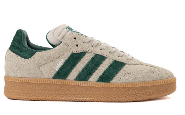 adidas Samba XLG Athletic Shoe - Putty Grey / Collegiate Green / Gum $109.99 $59.98