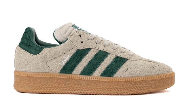 adidas Samba XLG Athletic Shoe - Putty Grey / Collegiate Green / Gum $109.99 $59.98