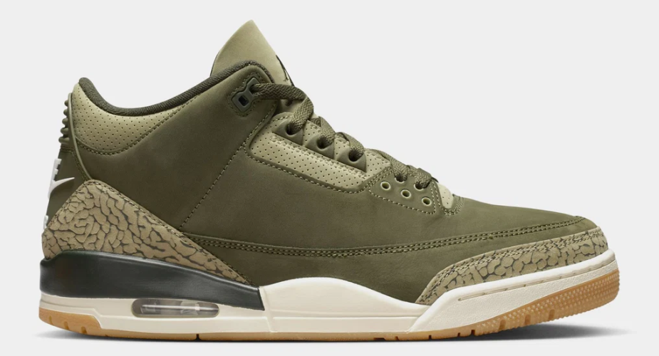 Air Jordan 3 Retro Medium Olive Mens Lifestyle Shoes $215.00 $ 109.96