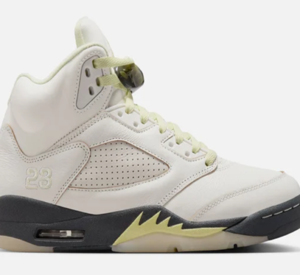 AIR JORDAN 5 RETRO LUMINOUS GREEN AND SAIL $205 $129.98