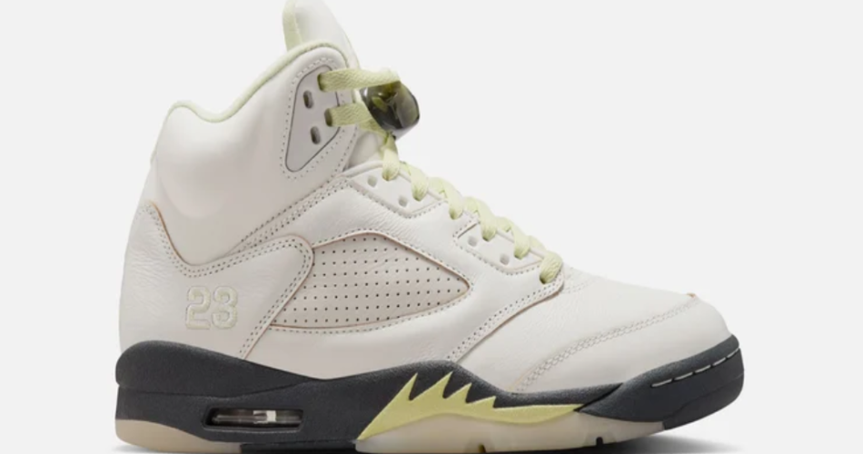 AIR JORDAN 5 RETRO LUMINOUS GREEN AND SAIL $205 $129.98