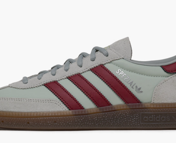 Adidas Handball Spezial - Linen Green/Noble Maroon is $71.50 at Sneaker Politics, down from $130 (45% off). Full size run at the time of scan.