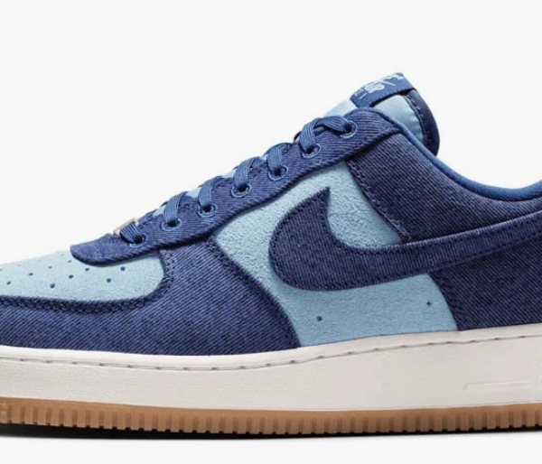 Nike Air Force 1 '07 LV8 'Denim' - Navy/Worn Blue is $68.75 at Sneaker Politics, down from $125 (45% off). Full size run at the time of scan.