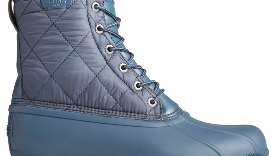 Saltwater Quilted Round Toe Duck Rain Boots is $24.95 at ShoeBacca, down from $100 (75% off). Near full size run at the time of scan.