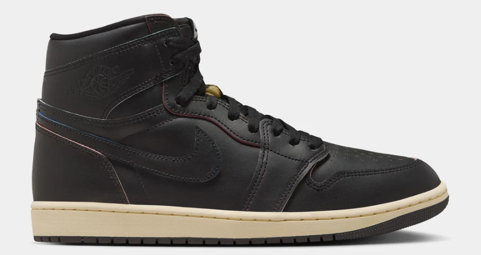 Air Jordan 1 Retro High OG Black and Muslin Mens Lifestyle Shoes $185.00 $ 79.97