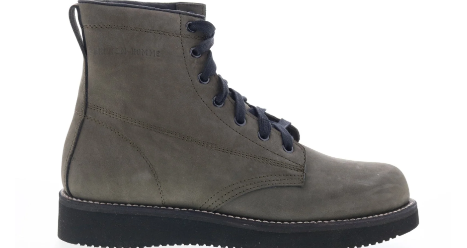 Broken Homme James Boot FB12002 Mens Green Suede Lace Up Casual Dress Boots is $70.99 at Ruze Shoes, down from $299 (76% off). Near full size run at the…
