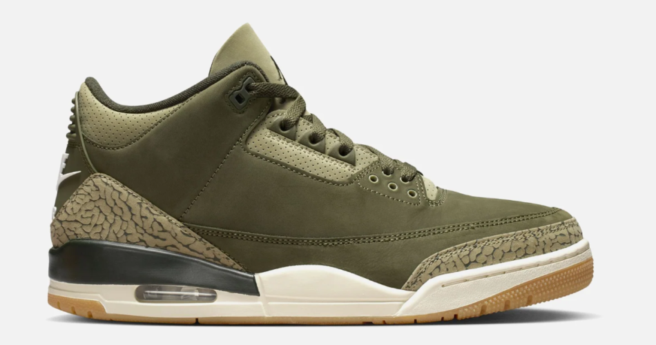 Air Jordan 3 Retro Medium Olive Mens Lifestyle Shoe - Medium Olive/Sequoia/Neutral Olive/Sail/Total Crimson is $109.97 at Shop Nice Kicks, down from $215…