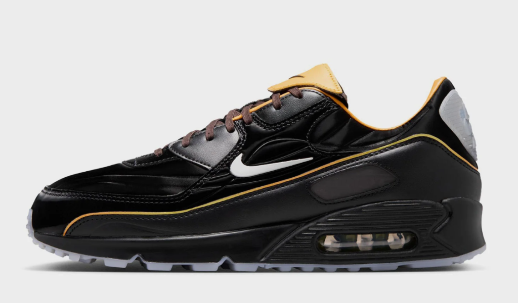 Nike Air Max 90 SE "Mercurial" (Black/White-Gold Leaf-Pear)