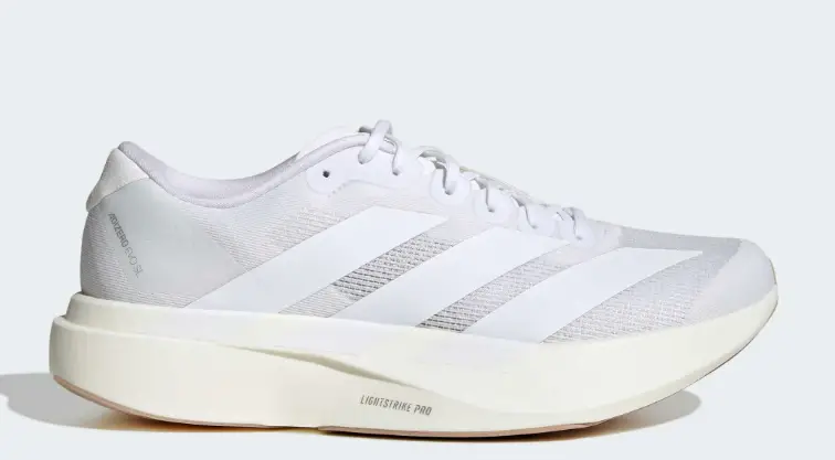 Men's adidas Running Adizero Evo SL Shoes White / Warm Sandstone